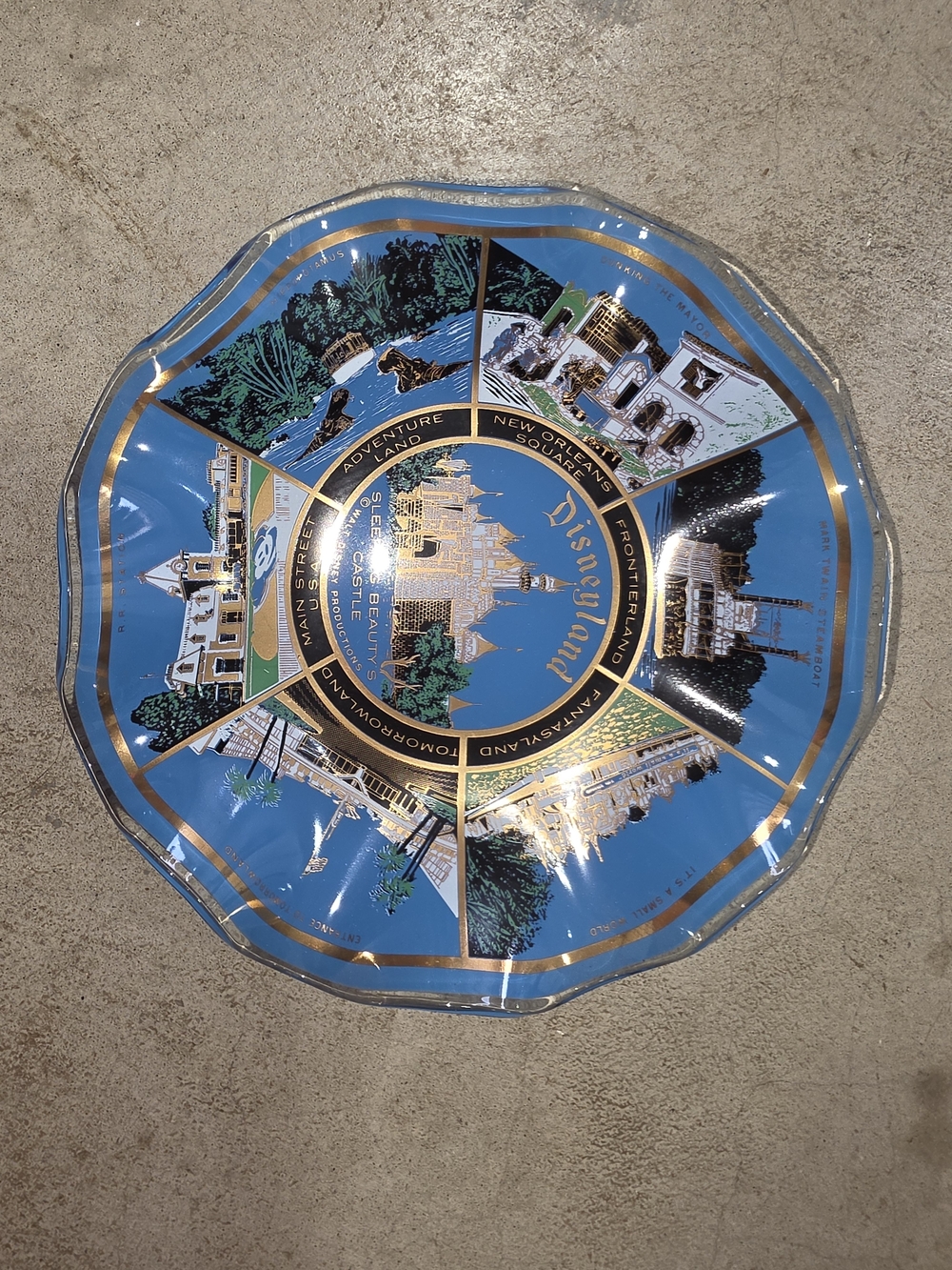 Vintage Disneyland Walt Disney Productions Souvenir Tray